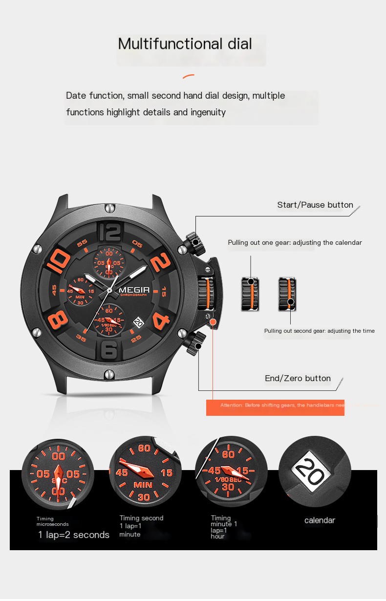 MEGIR Men's Sports Watch Image 5