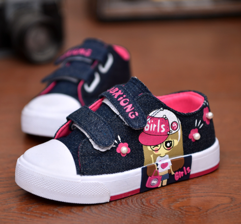 Girl's Canvas Sneakers White