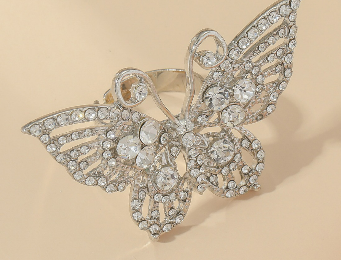 Butterfly Three-Finger Ring
