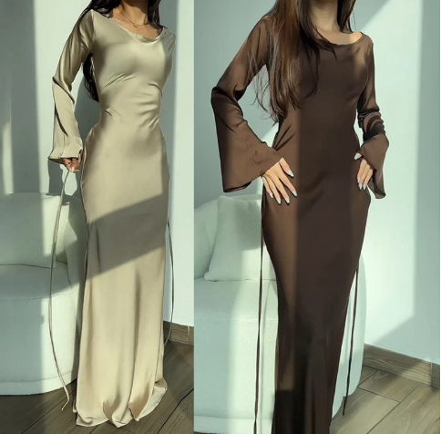 Elegant Long Sleeve Dress Image 3