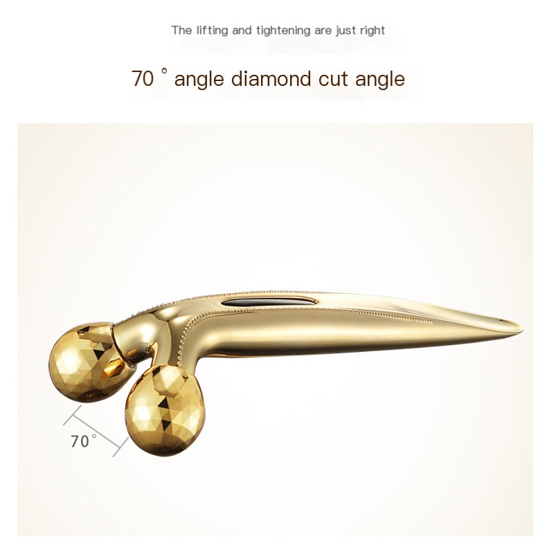 Mini 3D Facial Massager Gold Color