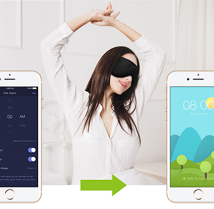Sleepace Smart Music Eye Mask in Use