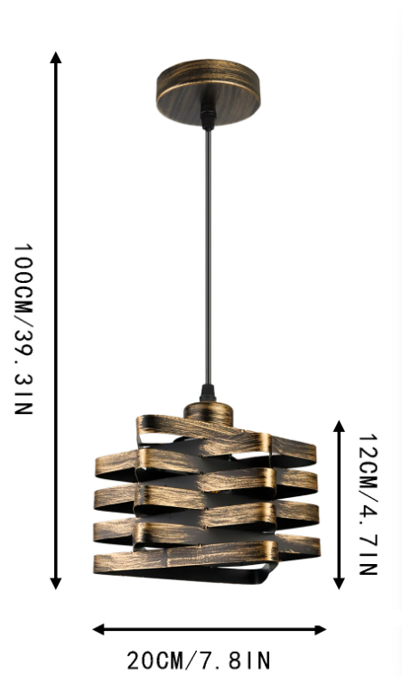 Vintage Industrial Lantern Gold