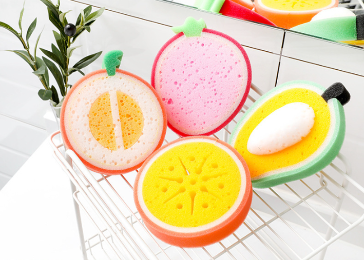 Fruit thick sponge scouring pad