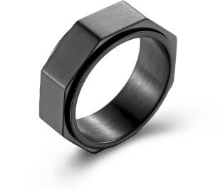 Hex Nut Fidget Ring Gold Color