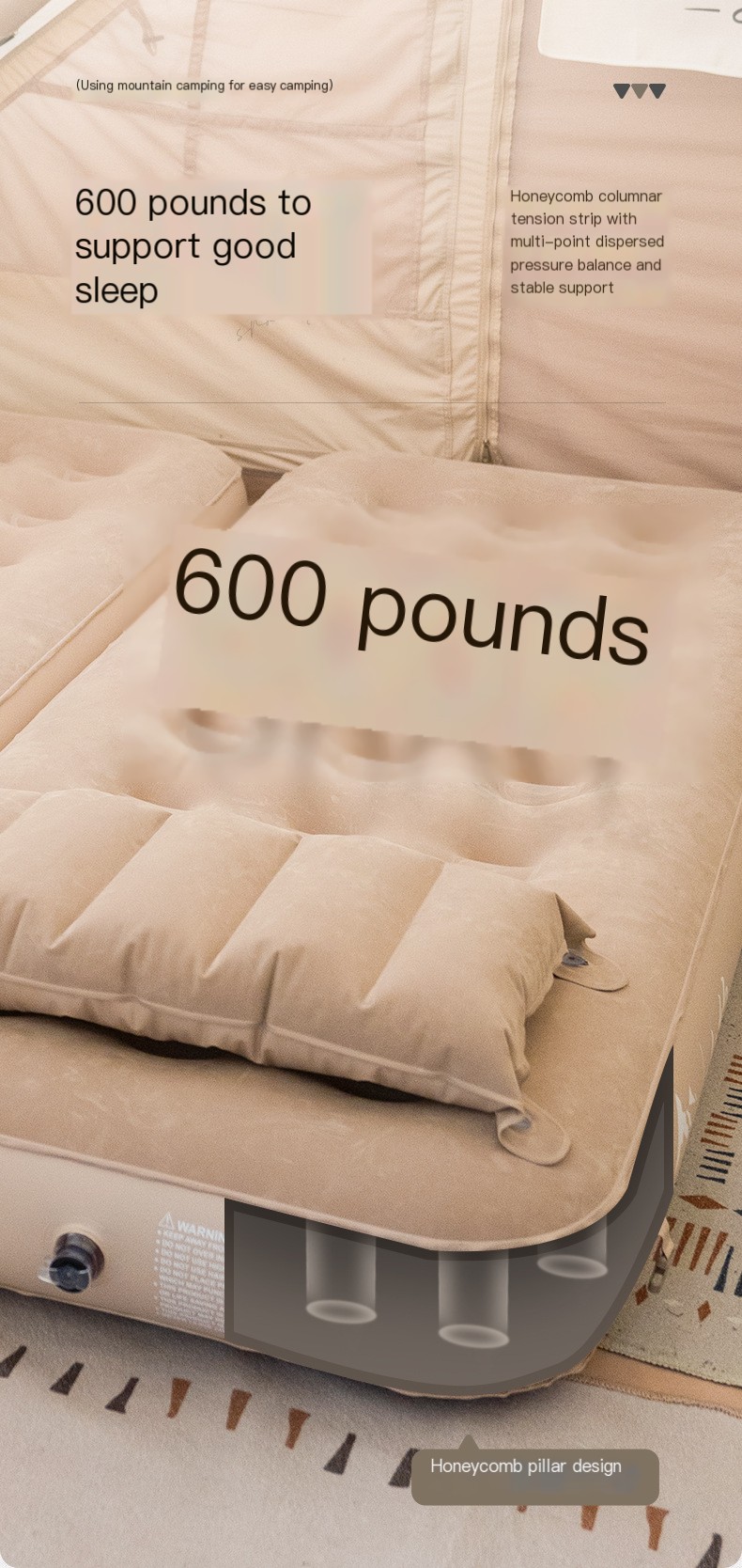 Khaki Self-Inflatable Mattress Image 7