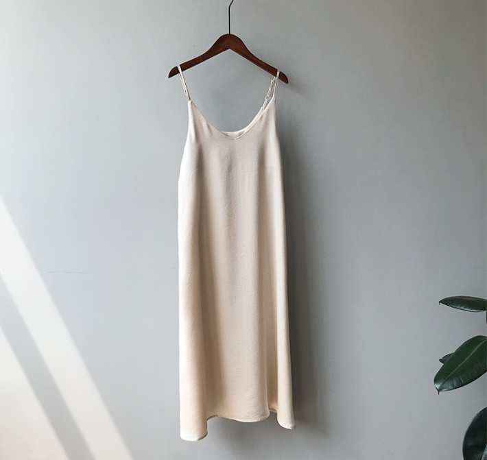 Silk Satin Chiffon Dress Image 4