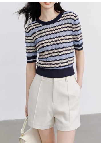 Knit Short Sleeve Top Image 6