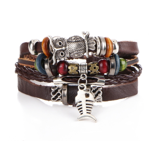 Boho Stone Feather Bracelet 3