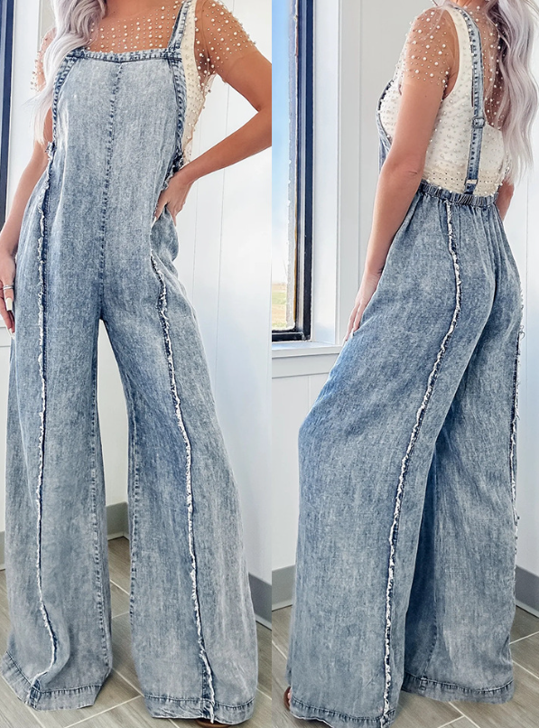 Versatile Denim Overalls