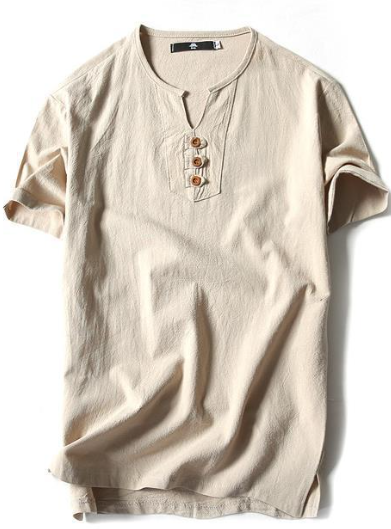 Vintage Linen Henley T-Shirt 2