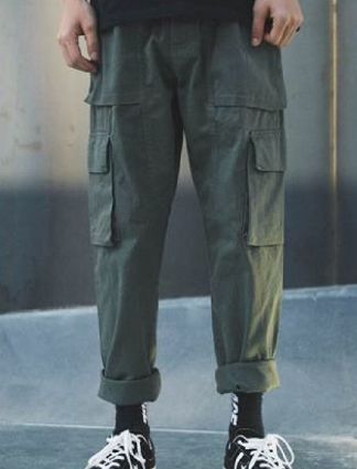 Casual Pants Solid Color Overalls