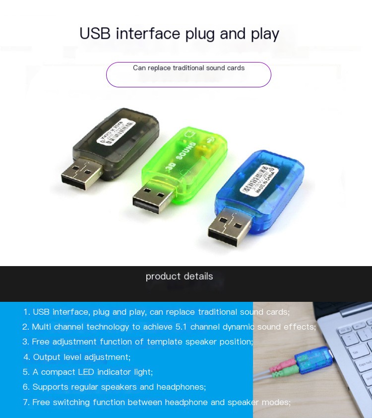 USB Sound Card Green