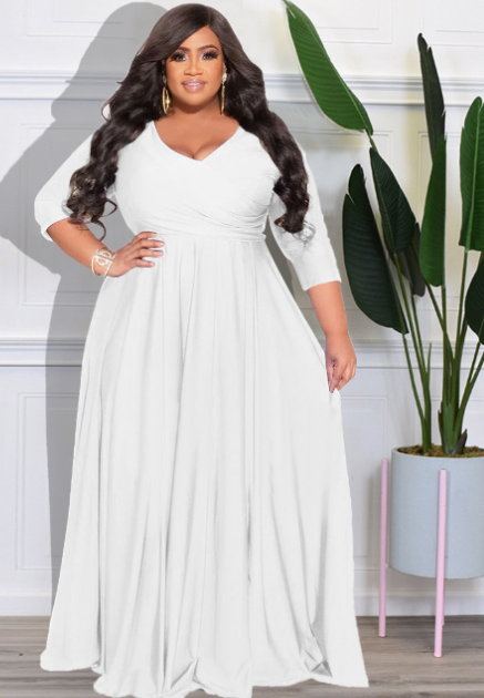 Elegant long dress front view