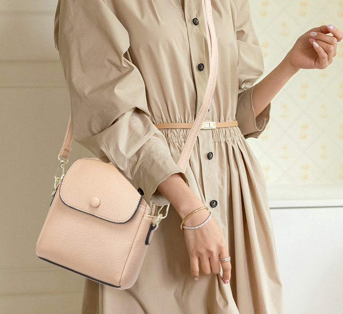 Vintage Leather Women's Fashion Multipurpose Backpack - Khaki