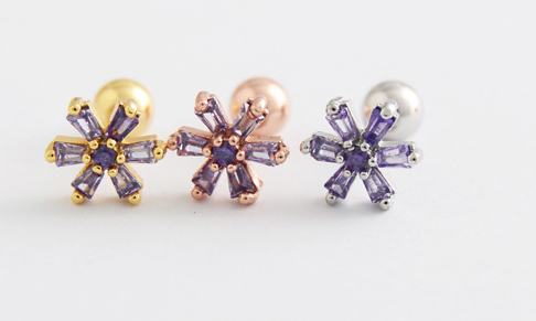 s925 silver flower earrings 1