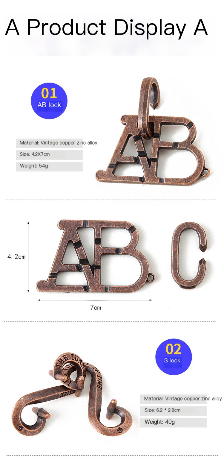 Magic Puzzle Zinc Alloy Lock 5