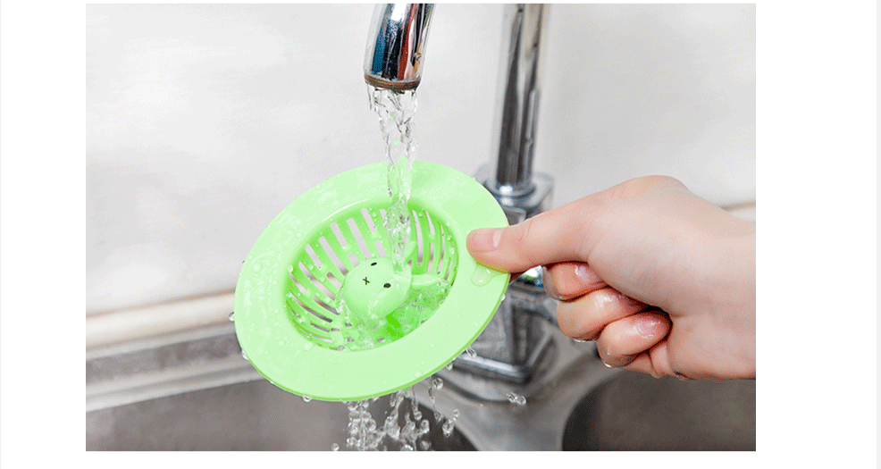 Hair Catcher Drain Filter in Use