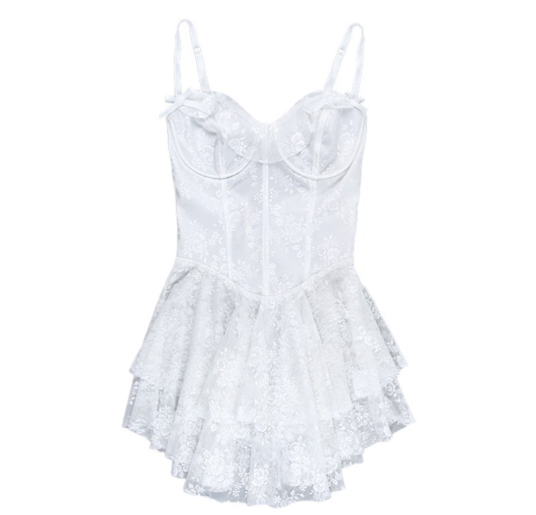 Lace Skeleton Strap Dress 10