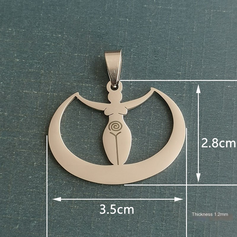 Exotic Yoga Gymnastics Moon Pendant Necklace for Women