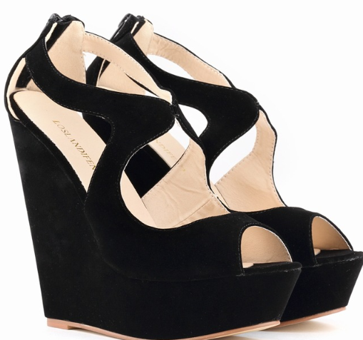 Stylish Fish Mouth Wedge Heels