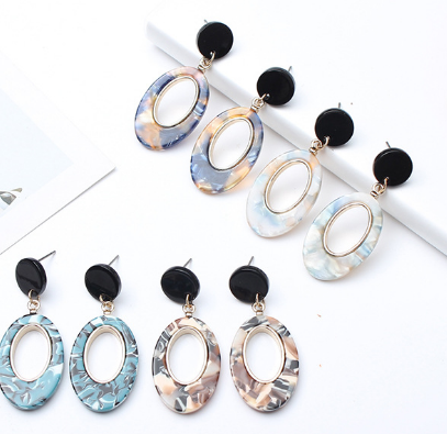 Geometric Acrylic Circle Earrings