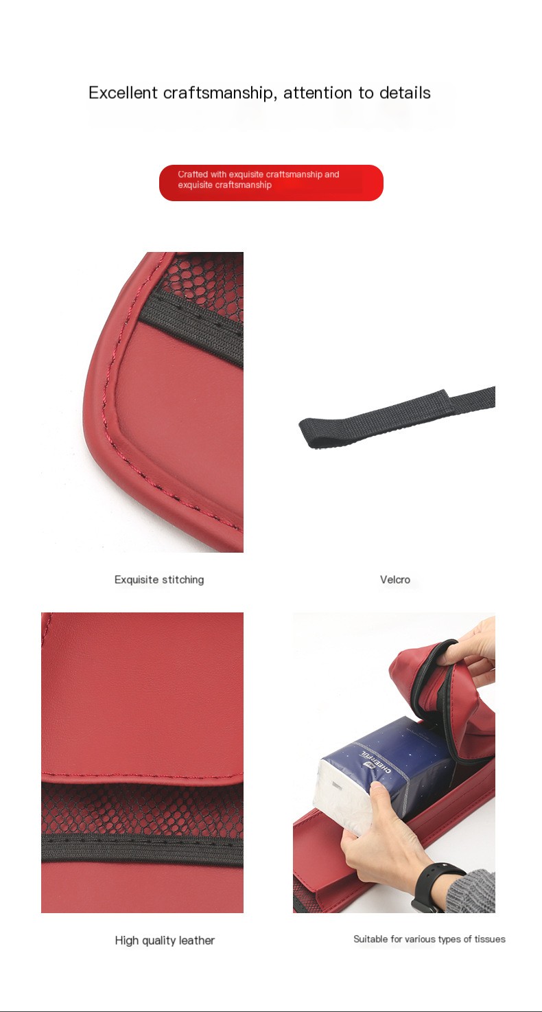 Car Tissue Holder Red
