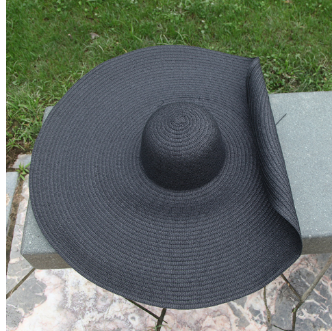Large Brim Sun Hat Black