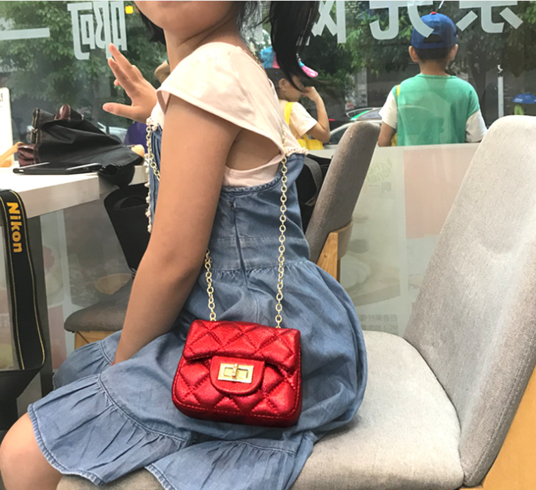 Child's Handbag Golden Square Lock