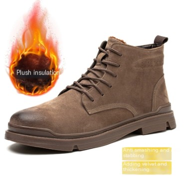 Men's Solid Color Martin Boots Image 2