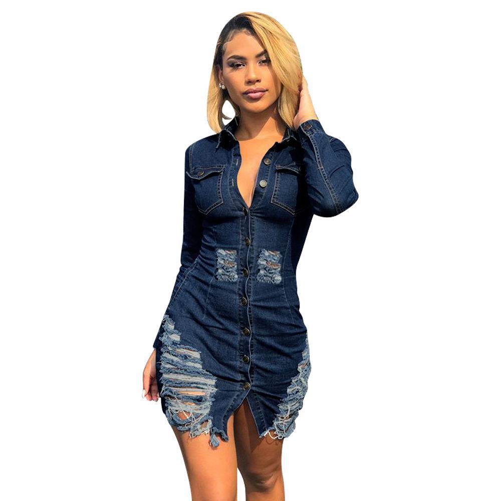 Denim Dress Image 4