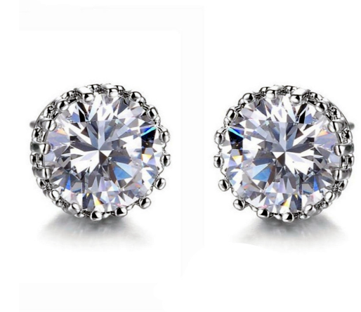 Silver Zirconia Stud Earrings
