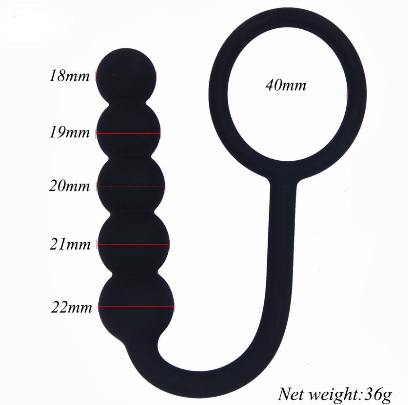 Silicone Beaded Anal Plug Image 3