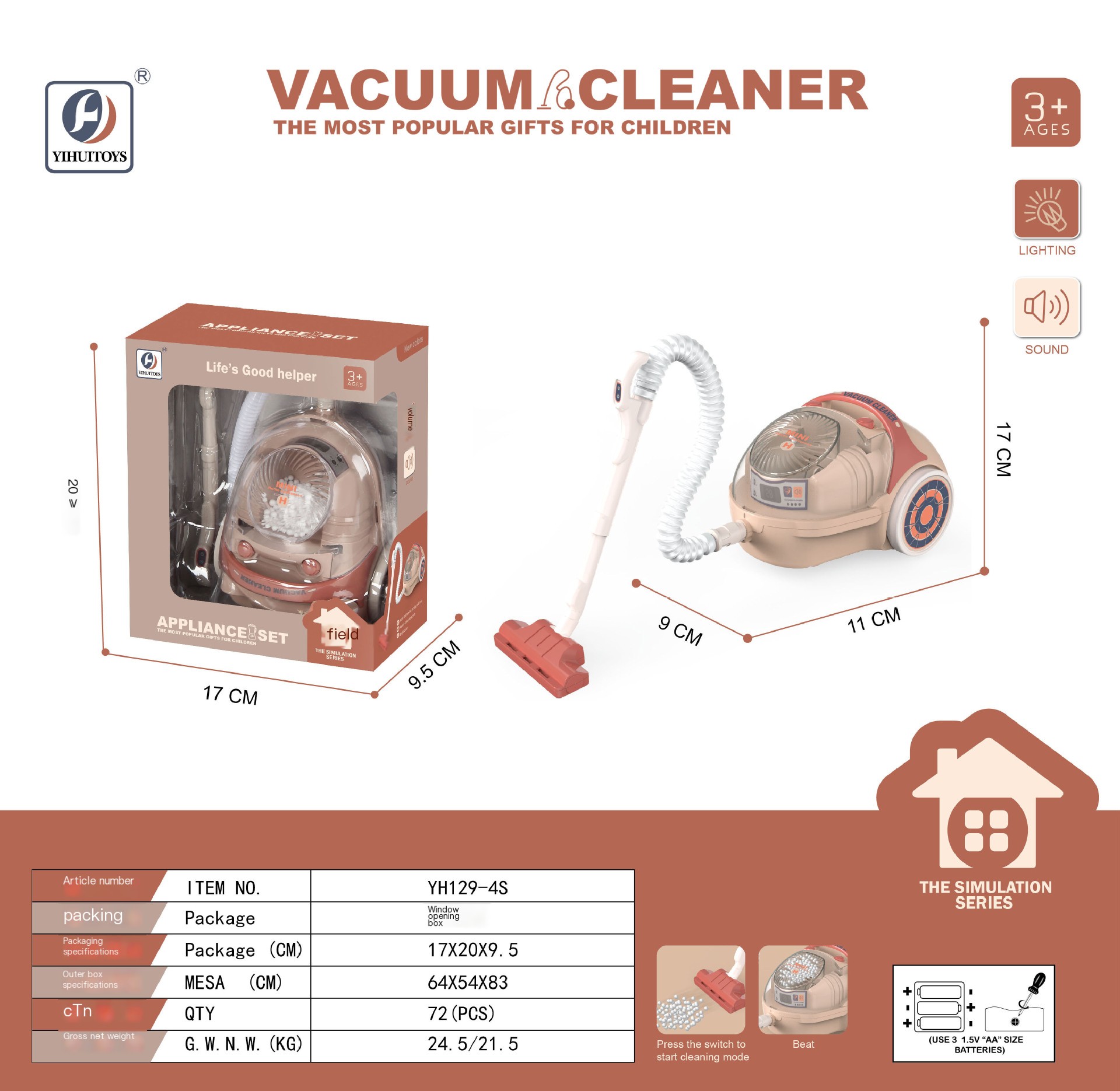 Toy Vacuum Cleaner Set Display