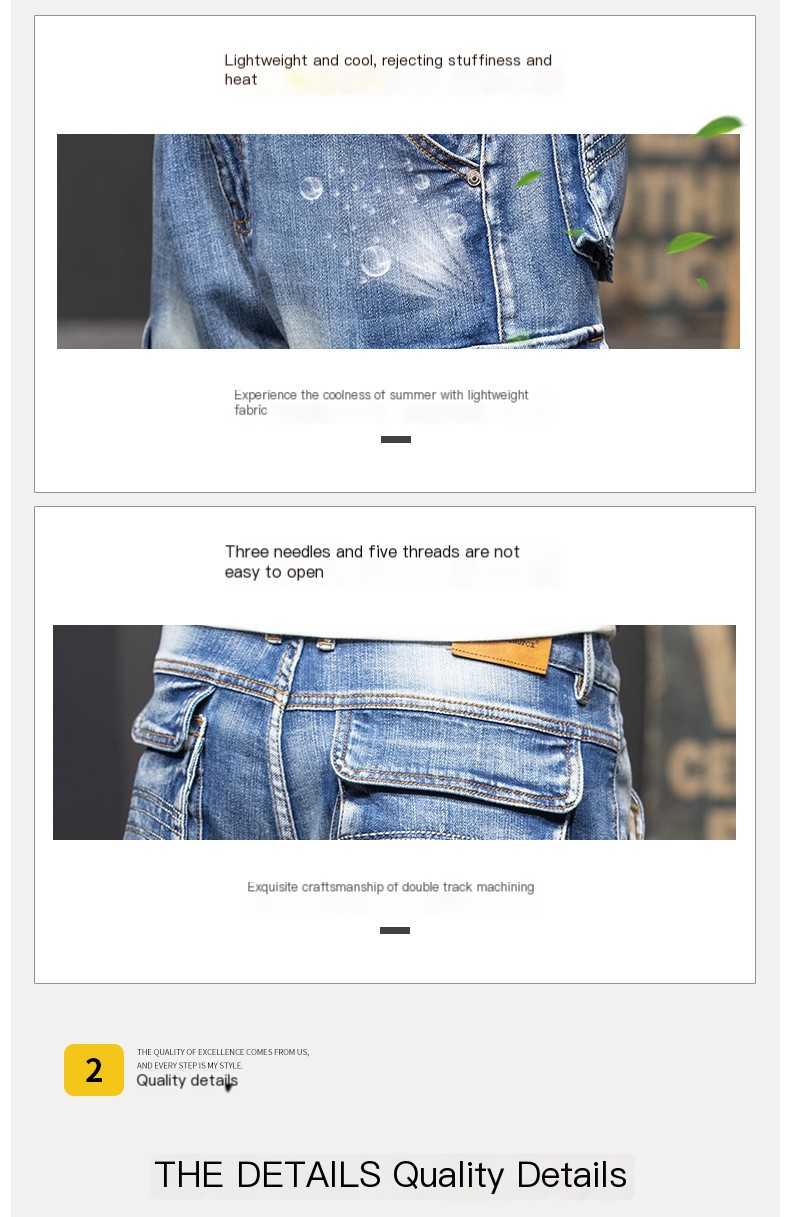 Cargo Denim Shorts Image 8