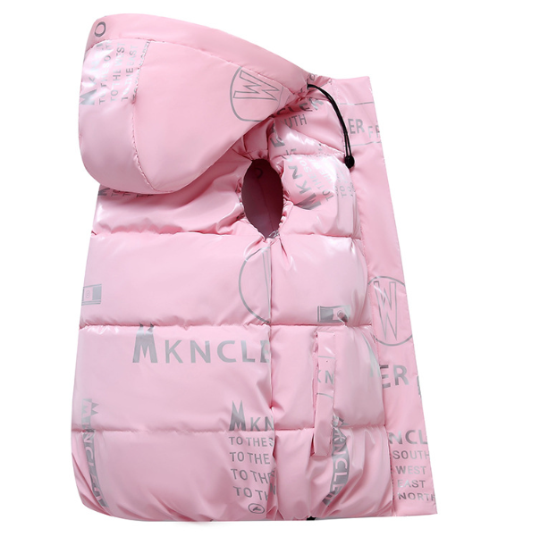 2023 new vest fashion autumn and winter W printed cotton waistcoat parent-child suit children's medium and large children's vest