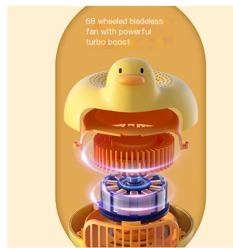 Mini Portable Baby Stroller Fan Duck Shape