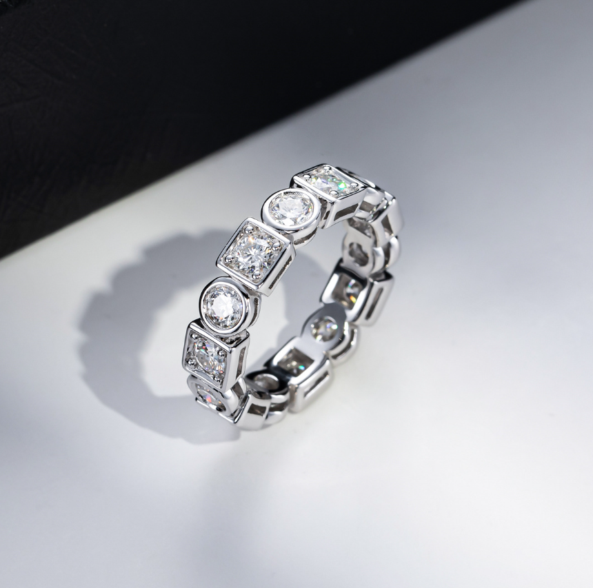 Eternity Moissanite Ring Image 4
