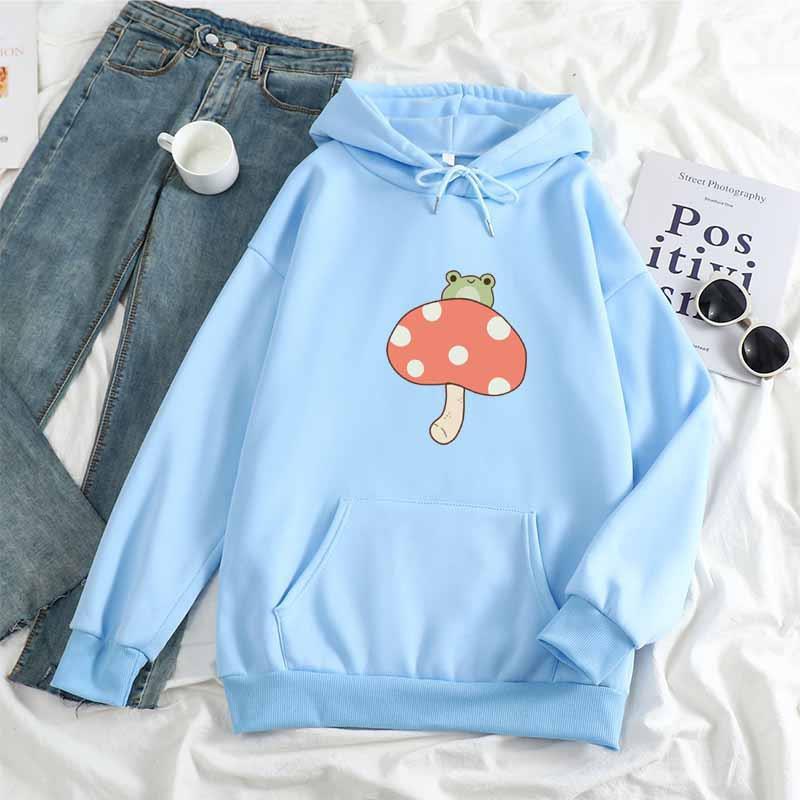 Hooded Solid Color Versatile Loose Student Hoodie