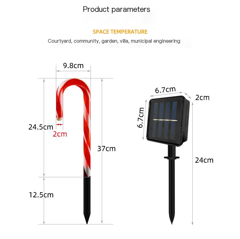 Solar Ground Plug Cane Lamp