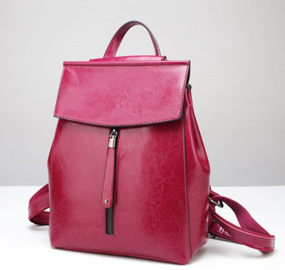 Vintage PU Leather Backpack in Black