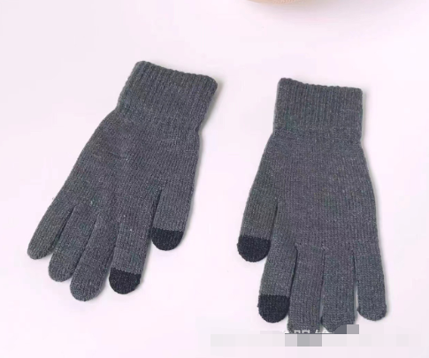 Winter Knitted Touchscreen Magic Gloves - Black