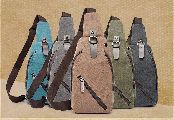 Men's Canvas Chest Bag