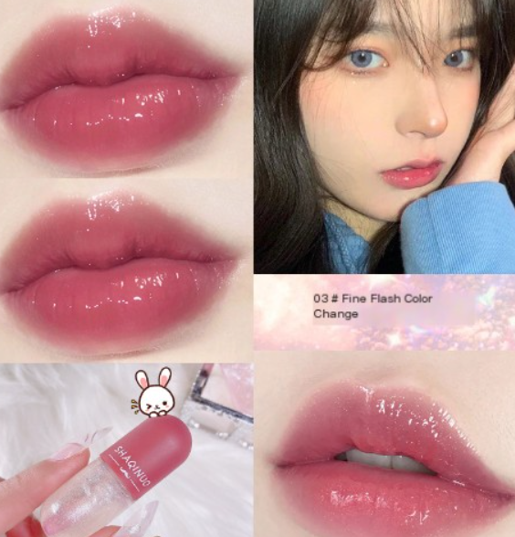 Crystal Jelly Lip Oil Hydrating Plumping Lip Coat For Lipstick Lipgloss Tinted Clear Lip Plumper Serum Lip Care Fruit Lip Balm image