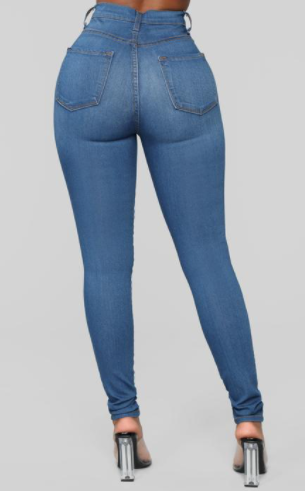 Sky Blue High Waist Skinny Jeans 3