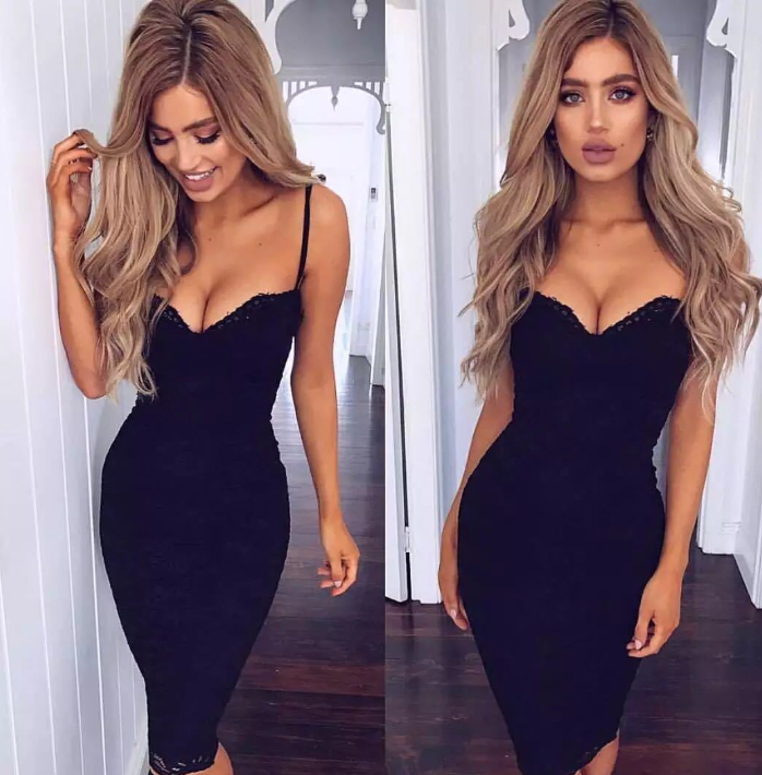 Sexy Lace Pencil Dress - Image 2