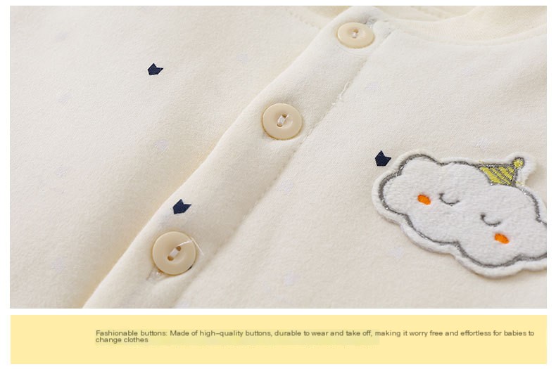 Children's underwear in autumn and winter, pure cotton 1-2 year old baby baby warm without bone thickening cotton clothes child suit