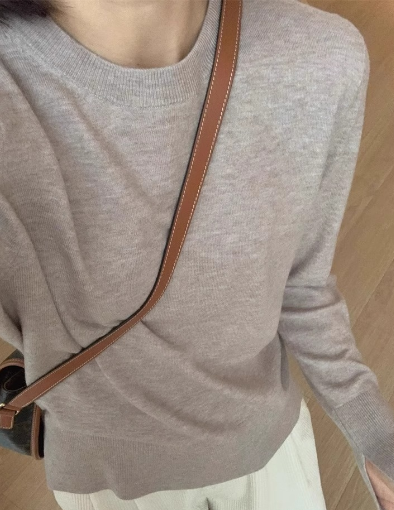 Model Wearing Cashmere Sweater