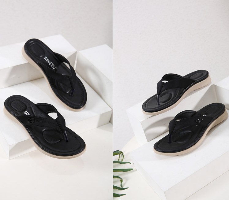 Black Flip Flops