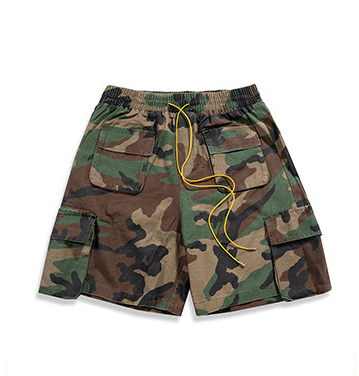 Summer Washed Retro Camouflage Shorts 2